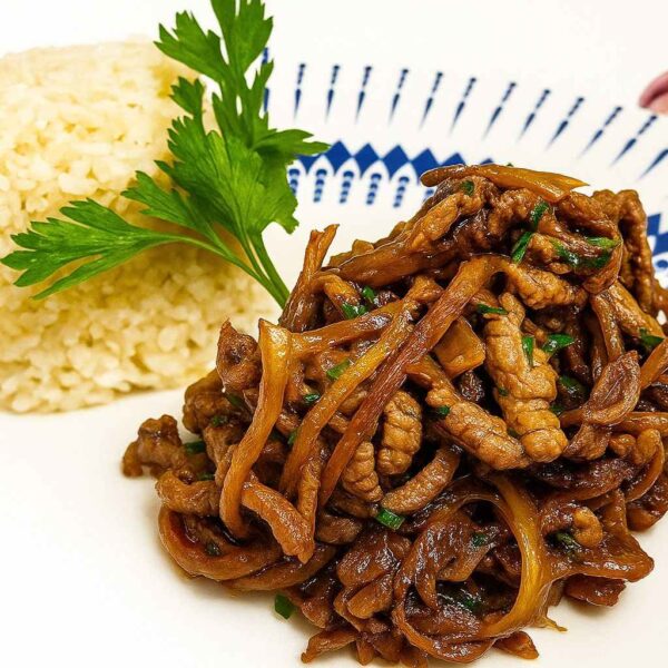 Tiras de Carne Acebolada
