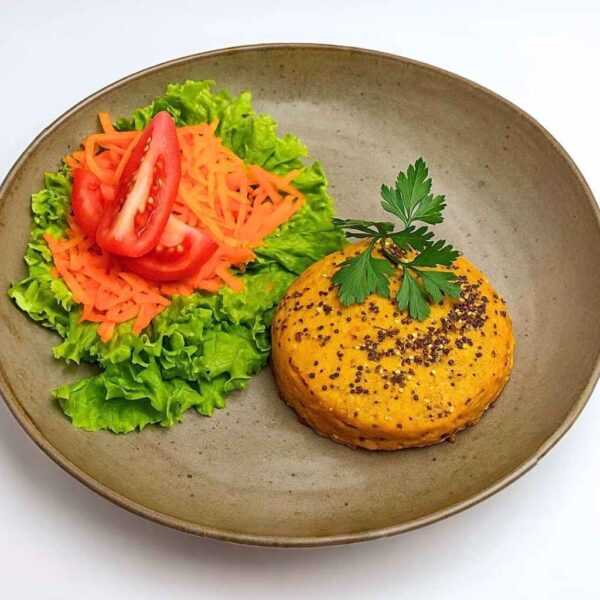 Torta de Abóbora com Frango, Chia e Quinoa