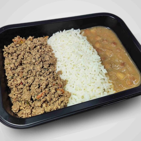 Arroz Branco, Feijão Carioca e Carne Moída