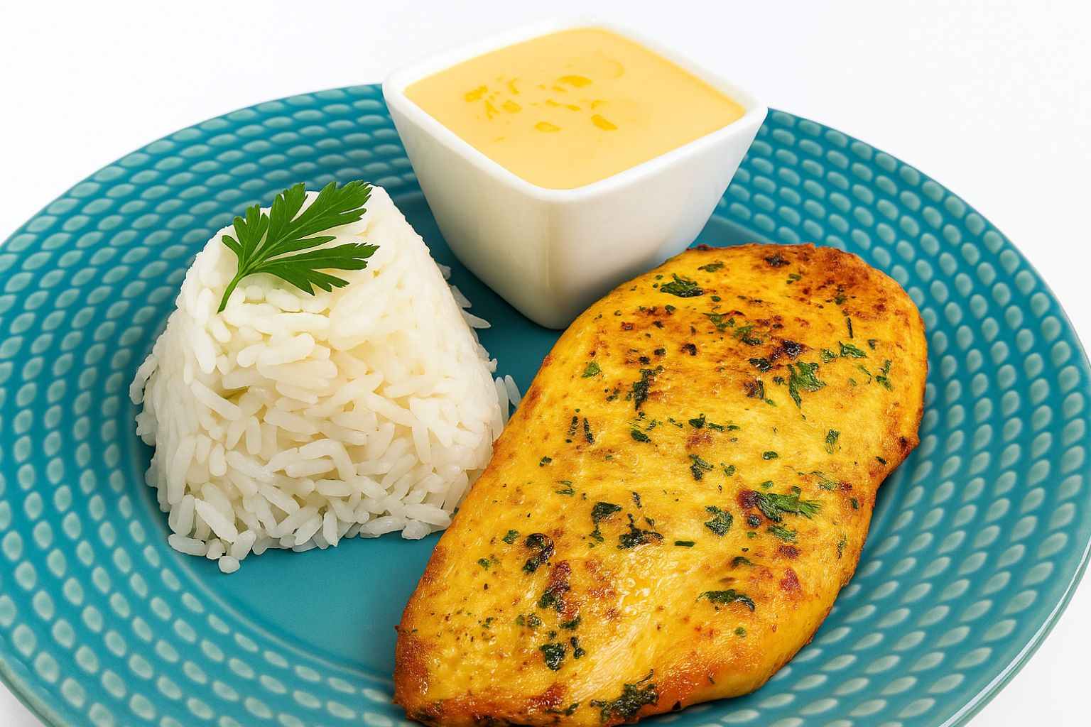 Frango Grelhado com Arroz Branco e Creme de Milho (3)