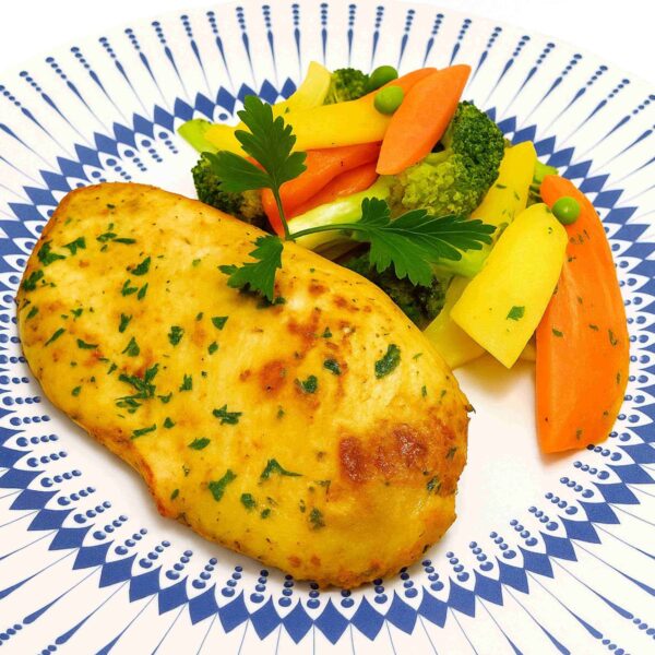 Filé de Frango Grelhado com Panachê de Legumes