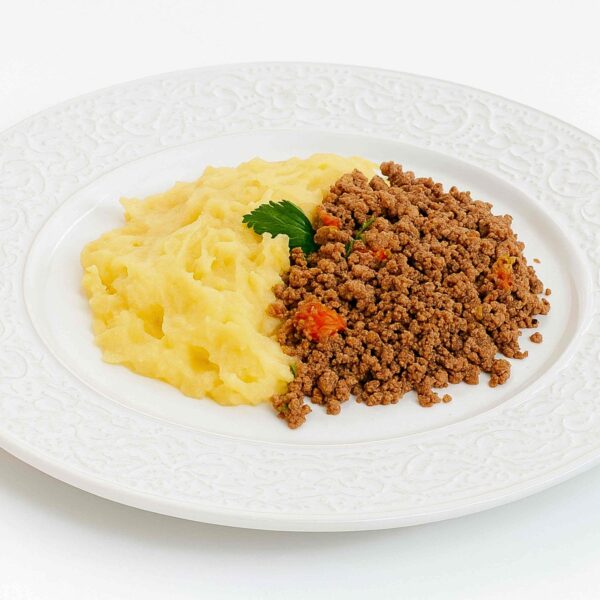 Carne Moída com Purê de Batata Doce